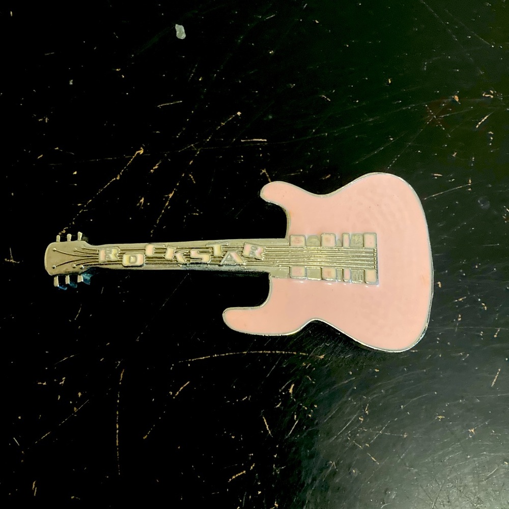 Rockstar guitar belt buckle